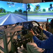 Eye Tracking used in a driving simulator.